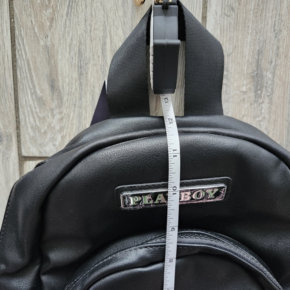 PLAYBOY Black Backpack with Logo Patch - Picture 4 of 5